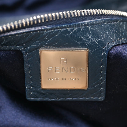 Fendi Vitello Bi-Color Mama Baguette Blue Beige 8 of 9