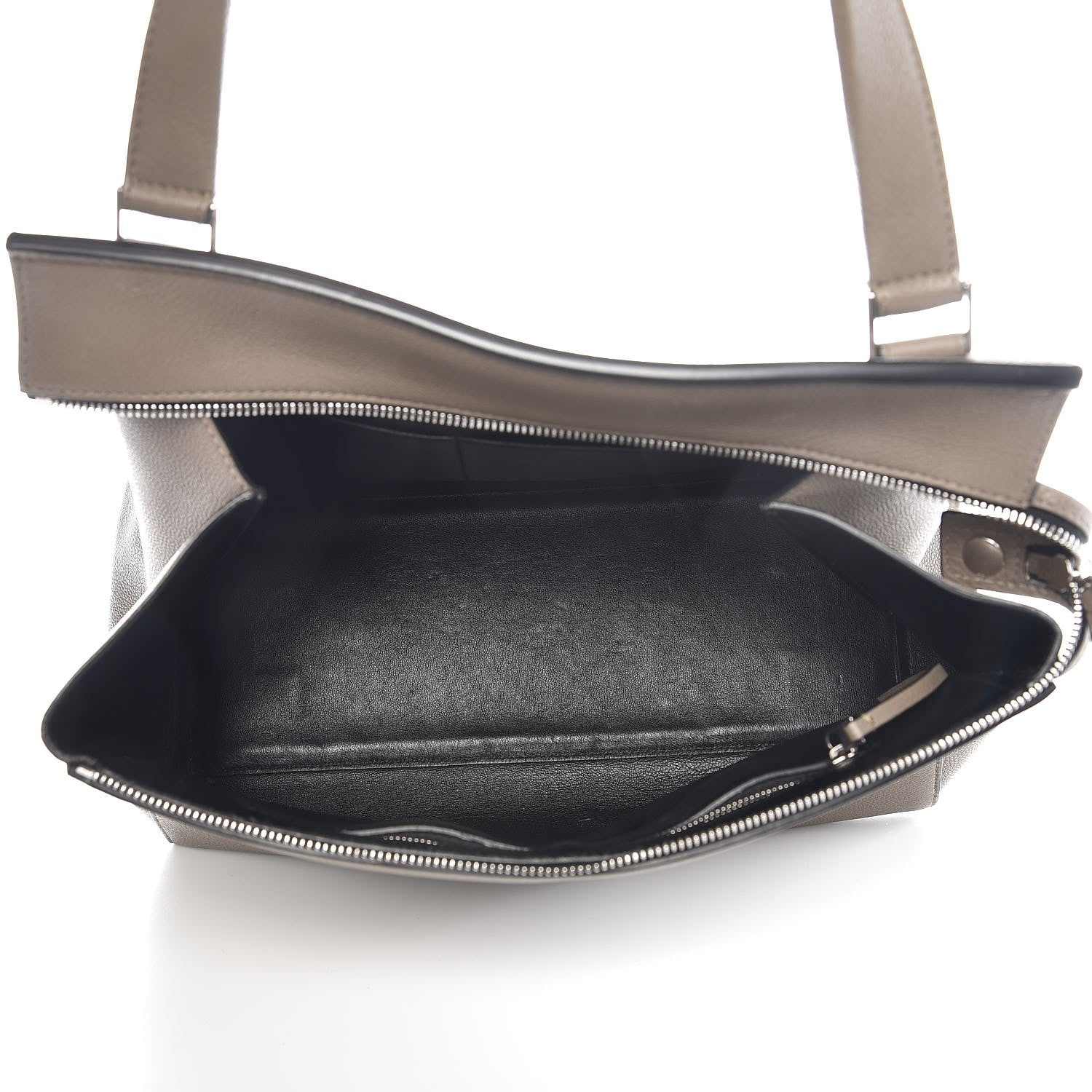 Celine Drummed Calfskin Medium Edge Shoulder Bag Grey 5 of 10