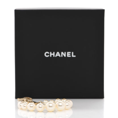 Chanel Graduated Pearl Crystal CC Bracelet Gold 5 of 5