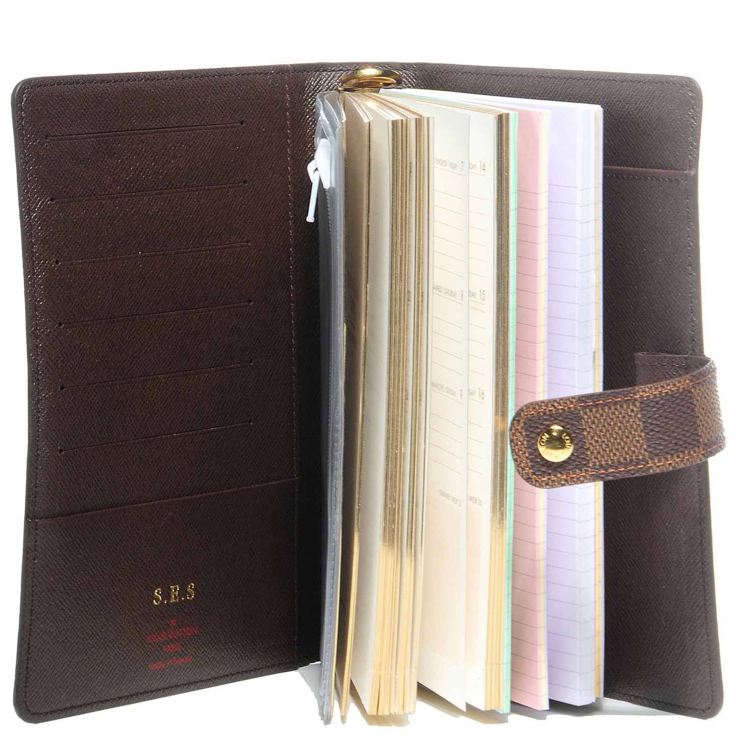 Damier Ebene Medium Ring Agenda Cover