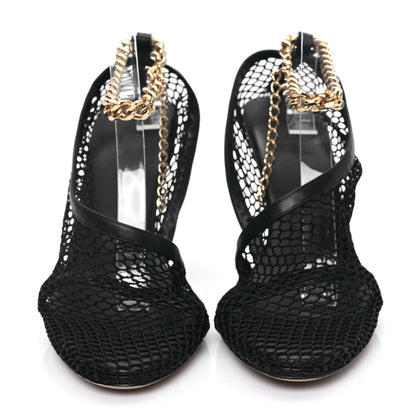 Bottega Veneta Mesh Nappa Chunky Chain Sandals 41 Black 2 of 7