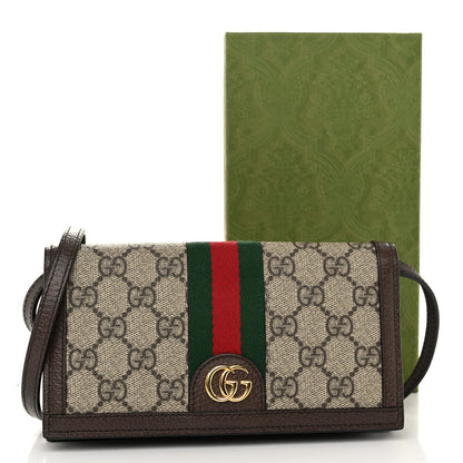 Gucci GG Supreme Monogram Web Ophidia Crossbody Wallet Beige New Acero 11 of 11