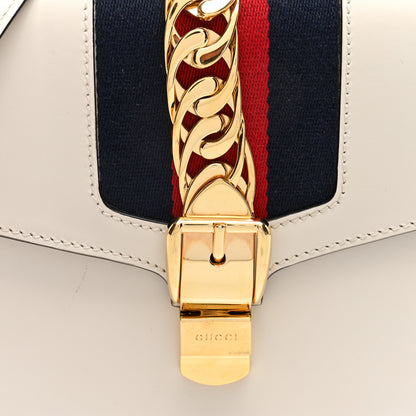 Gucci Calfskin Small Sylvie Shoulder Bag Off White 8 of 10