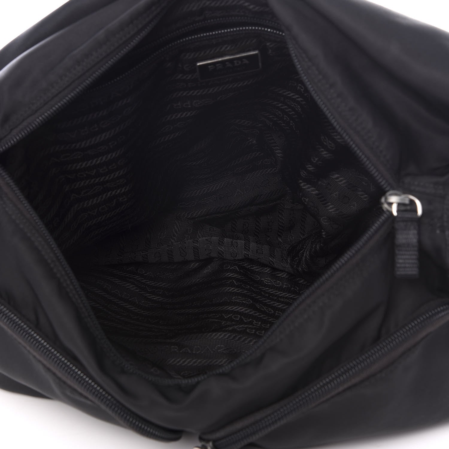 Prada Nylon Vela Messenger Bag Black 4 of 9