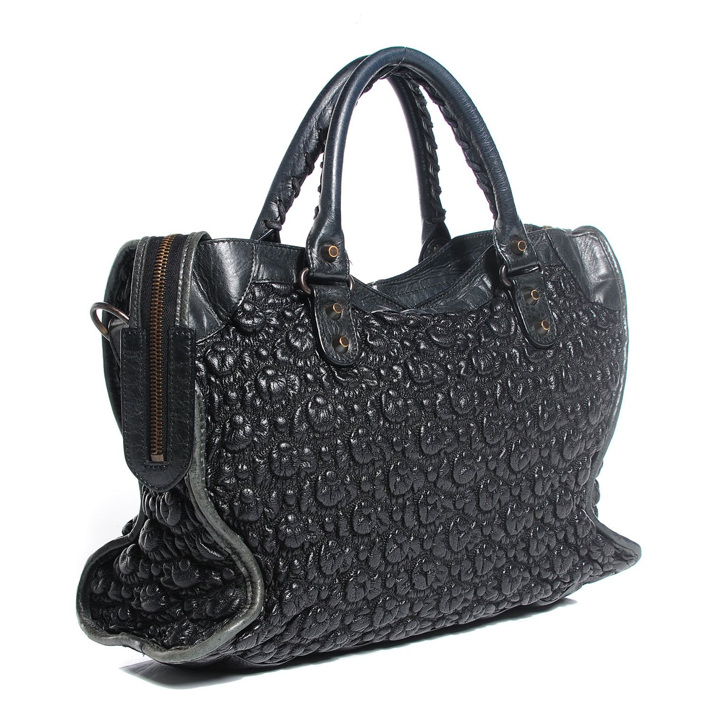 Smocked Agneau City Anthracite