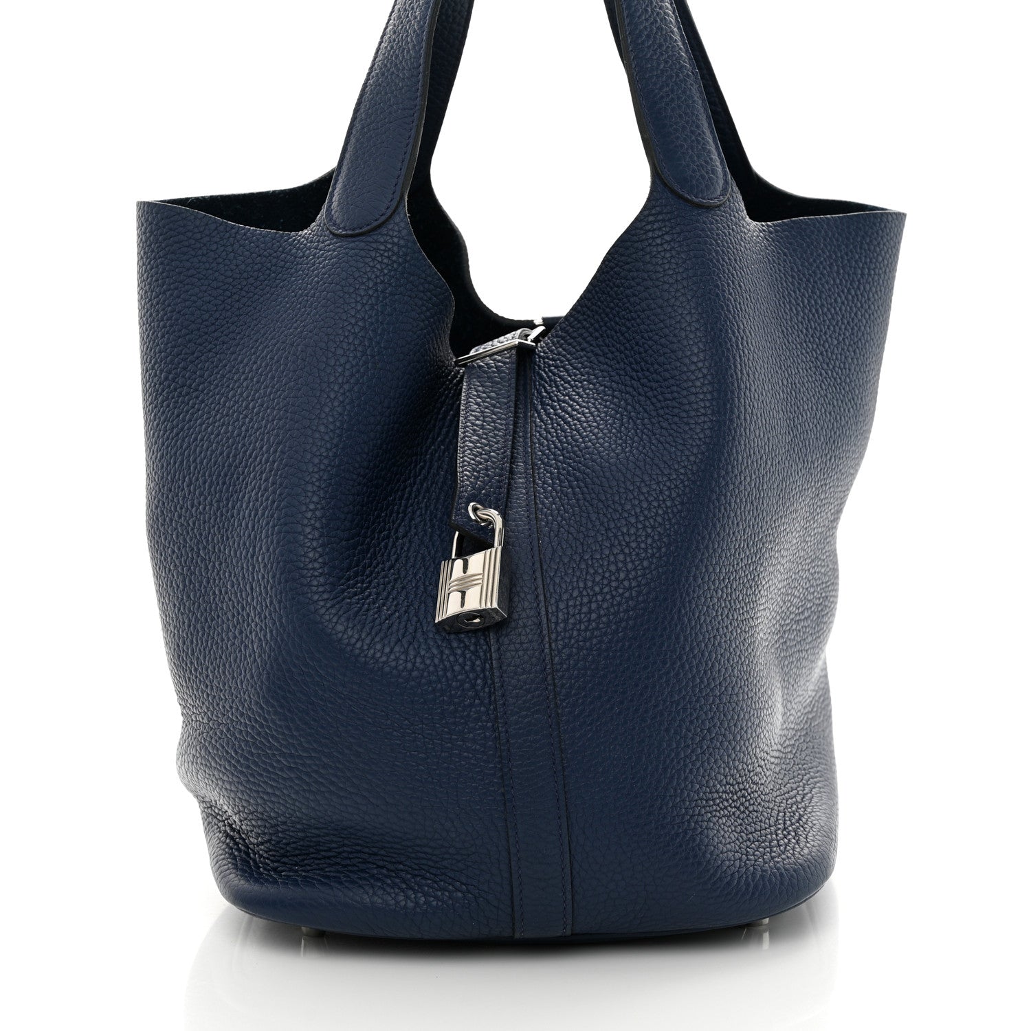 Hermes Taurillon Clemence Picotin Lock 26 GM Bleu Saphir 8 of 10
