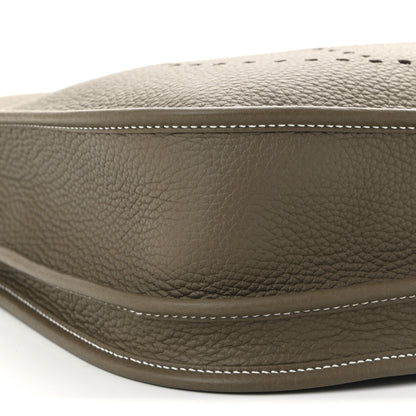 Hermes Taurillon Clemence EVELYNE III PM Etoupe 9 of 11