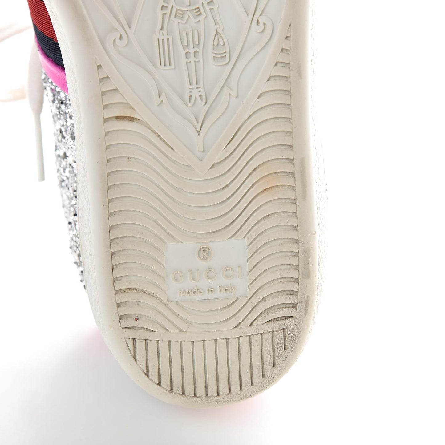 Glitter Web Womens Ace Sneakers 34.5 Silver