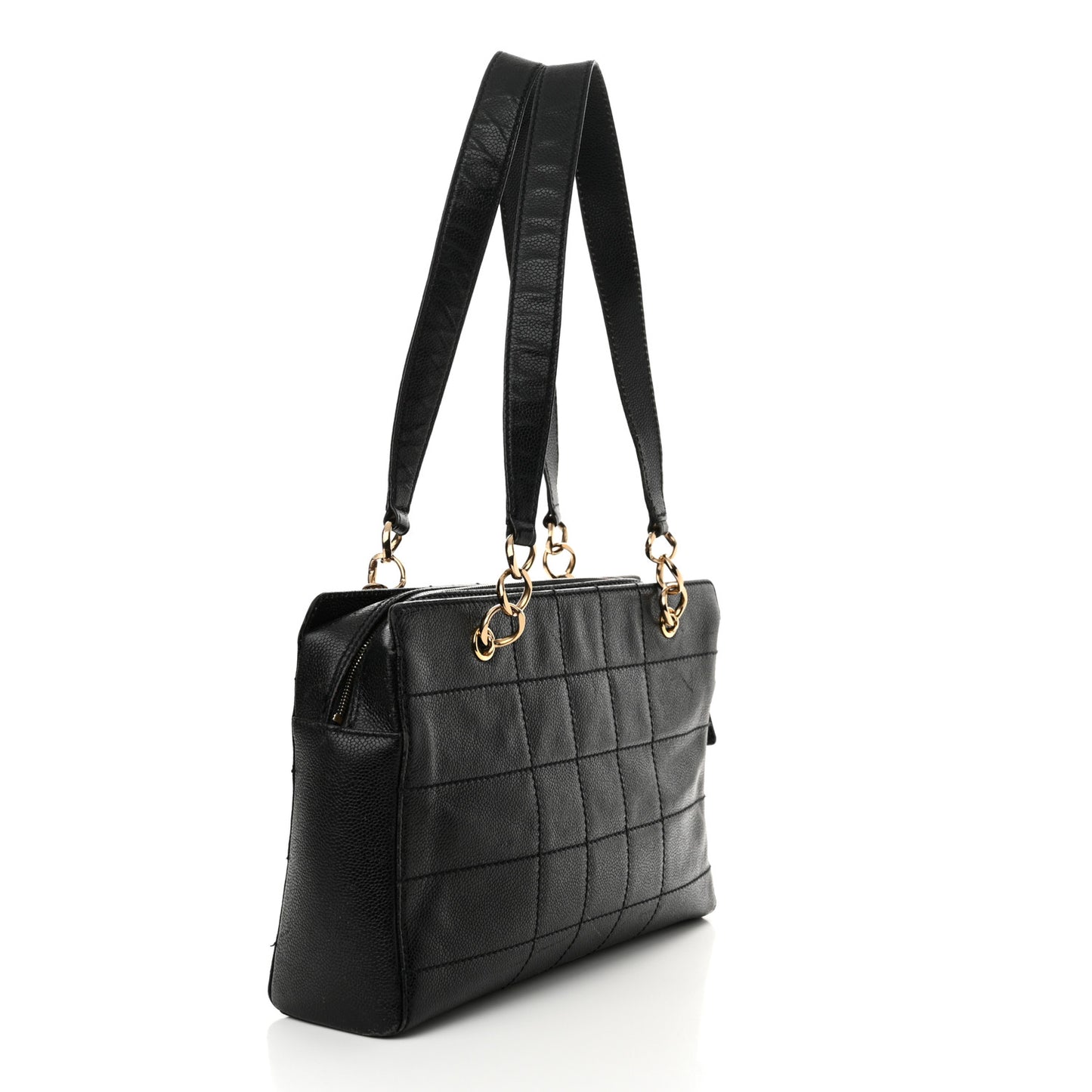 Caviar Stitched Chocolate Bar Shopping Black
