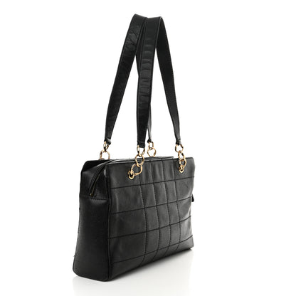 Chanel Caviar Stitched Chocolate Bar Shopping Black 3 of 21