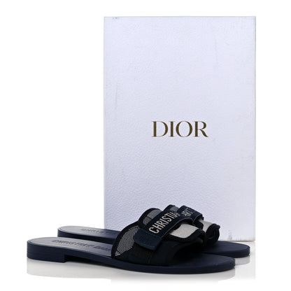 Christian Dior Technical Stretch Fabric Camouflage Dio(r)evolution Slide Sandals 39 Deep Blue 9 of 9
