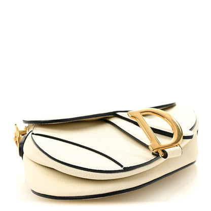 Christian Dior Grained Calfskin Mini Saddle Bag White 4 of 10