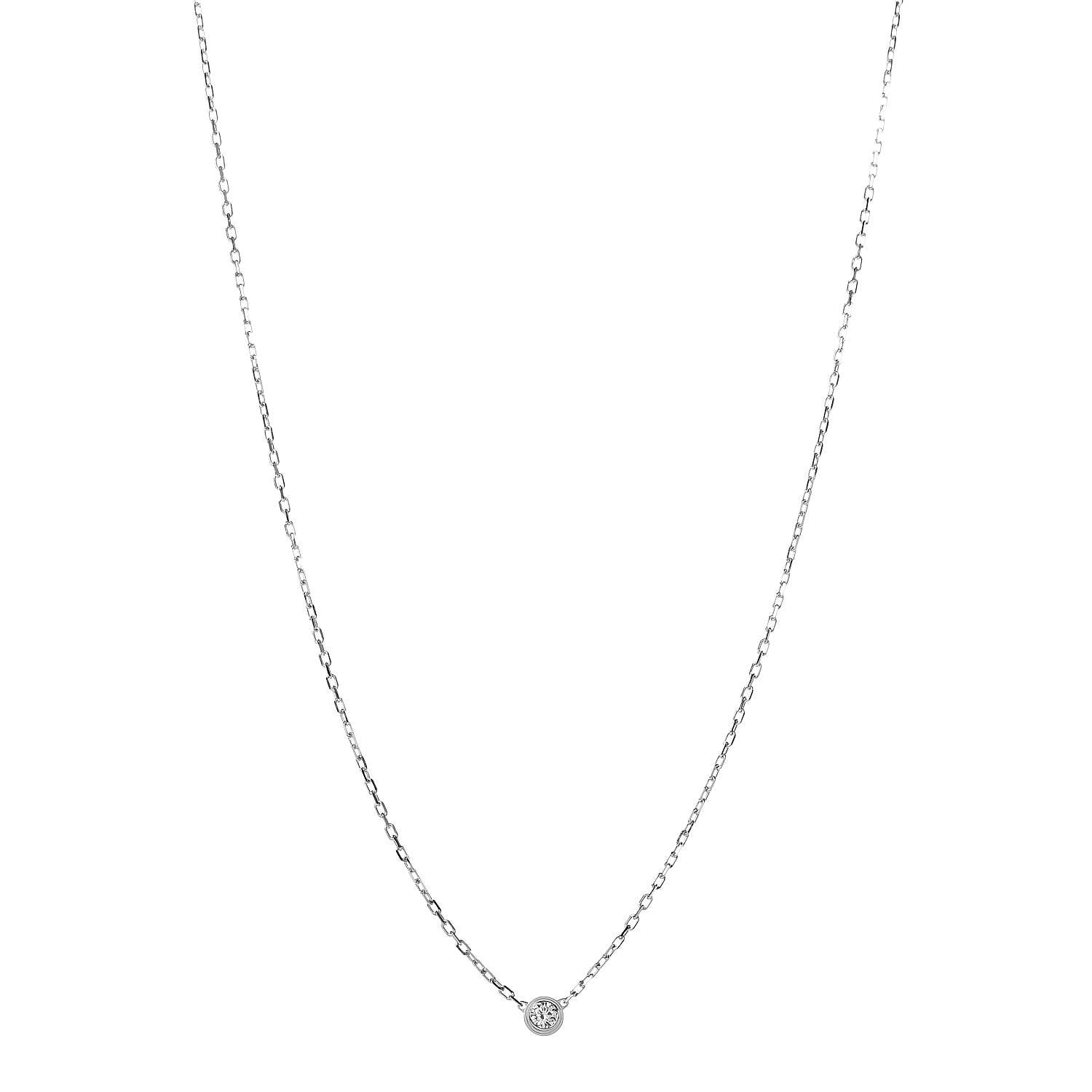 Cartier 18K White Gold Diamond SM D'Amour Pendant Necklace 1 of 6