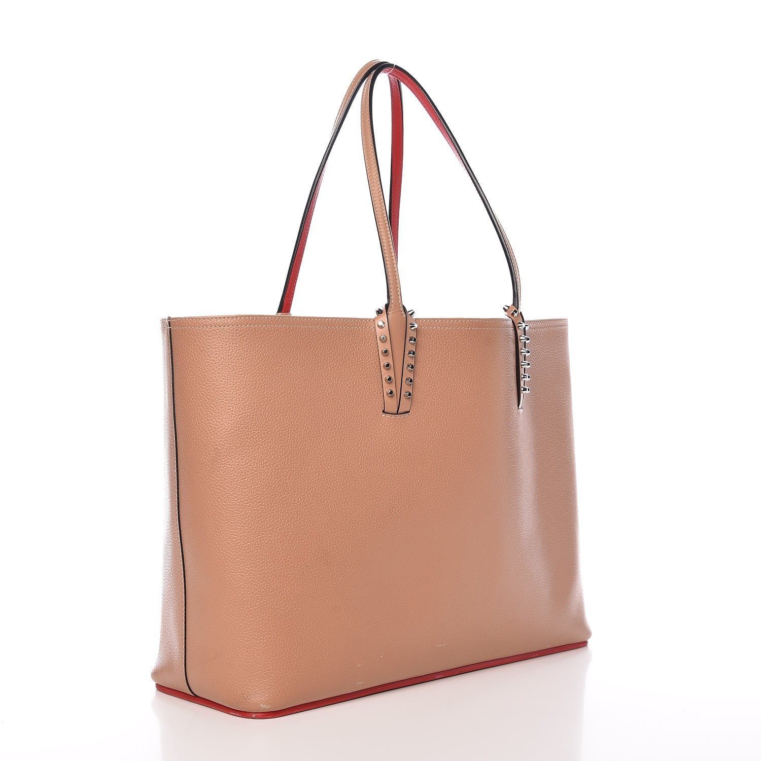 Christian Louboutin Calfskin Spikes East West Cabata Tote Nude 4 of 20