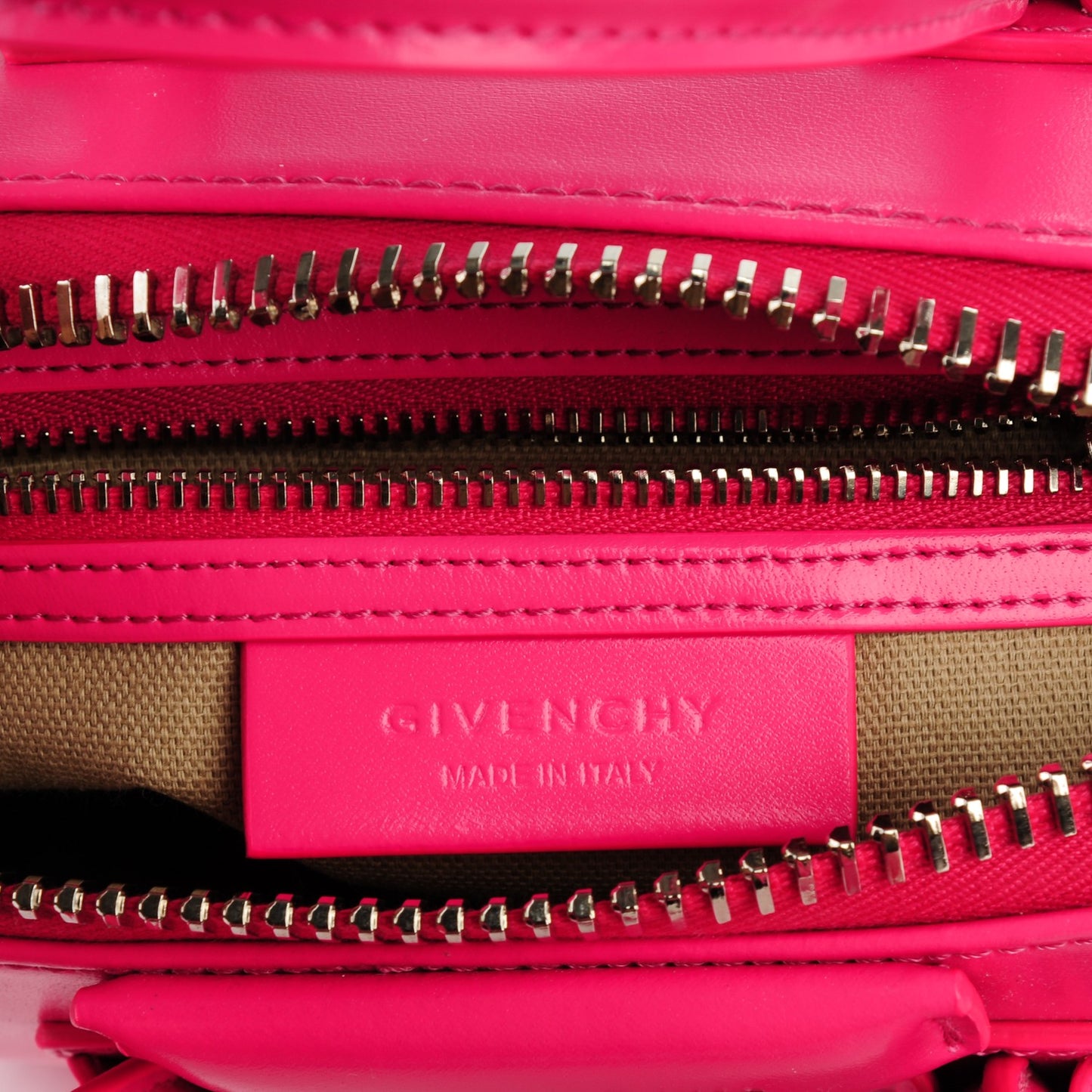 Shiny Lord Calfskin Mini Antigona Shocking Pink