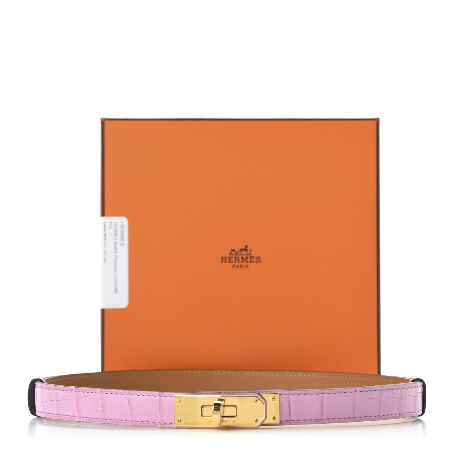 Matte Alligator Kelly Belt 5P Pink