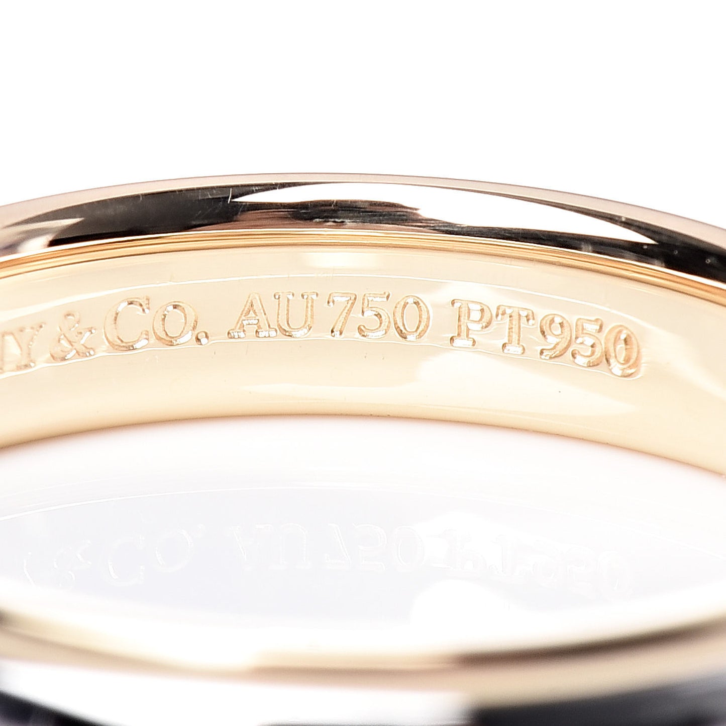 Platinum 18K Yellow Gold Lucida 4mm Band Ring 54 7