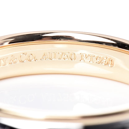 Tiffany Platinum 18K Yellow Gold Lucida 4mm Band Ring 54 7 4 of 6
