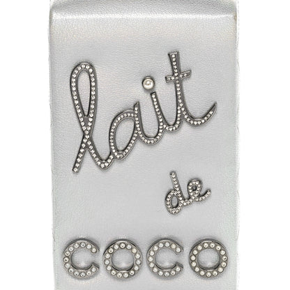 Chanel Metallic Goatskin Lait de Coco Milk Carton Bag Silver 8 of 10