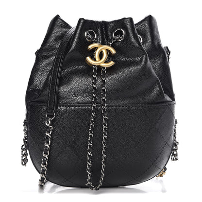 Chanel Calfskin Quilted Small Gabrielle Bucket Black 1 of 8