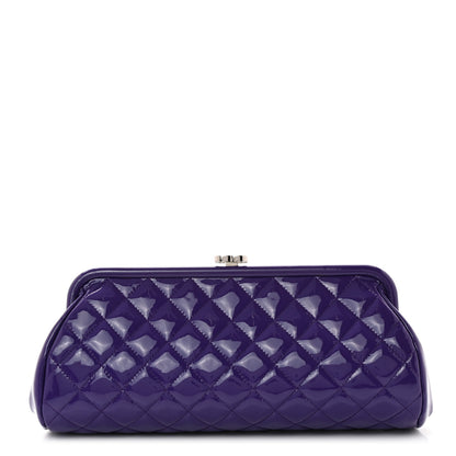 Chanel Patent Quilted Timeless Clutch Purple 1 of 7
