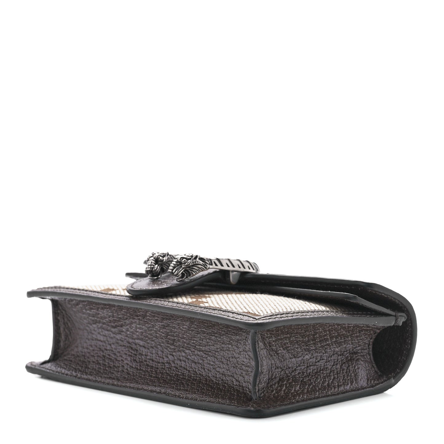 Monogram Jumbo GG Textured Dollar Calfskin Super Mini Dionysus Shoulder Bag Camel Ebony New Acero