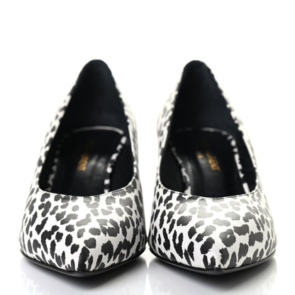 Saint Laurent Soft Calfskin Baby Cat Paris 50 Pumps 37 Bianco White Black 2 of 4