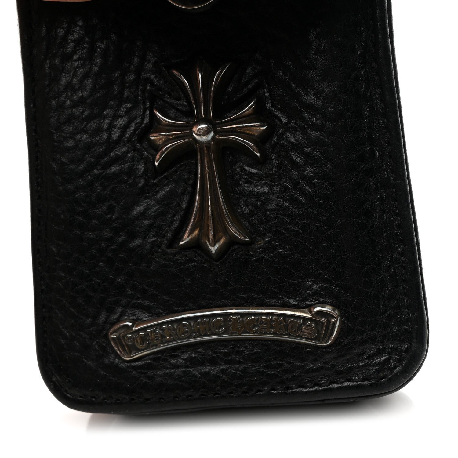 Chrome Hearts Grained Calfskin Cross Belt Pouch Cigarette Case