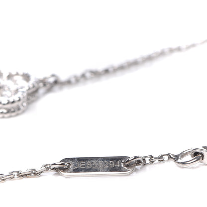 Van Cleef & Arpels 18K White Gold Diamond Sweet Alhambra Bracelet 6 of 7
