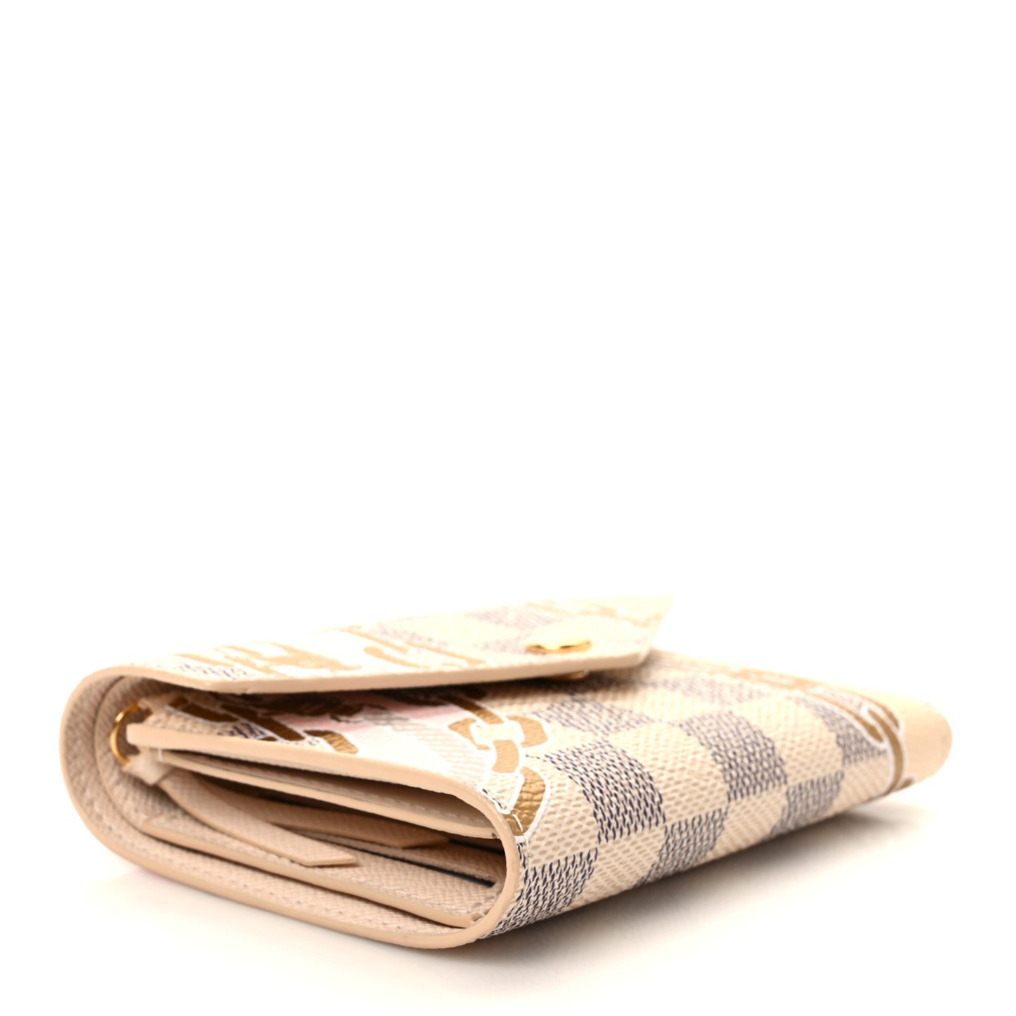 Damier Azur Nautical Victorine Wallet Gold
