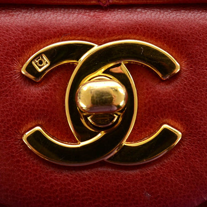 Chanel Lambskin Quilted Medium Double Flap Red 5 of 10