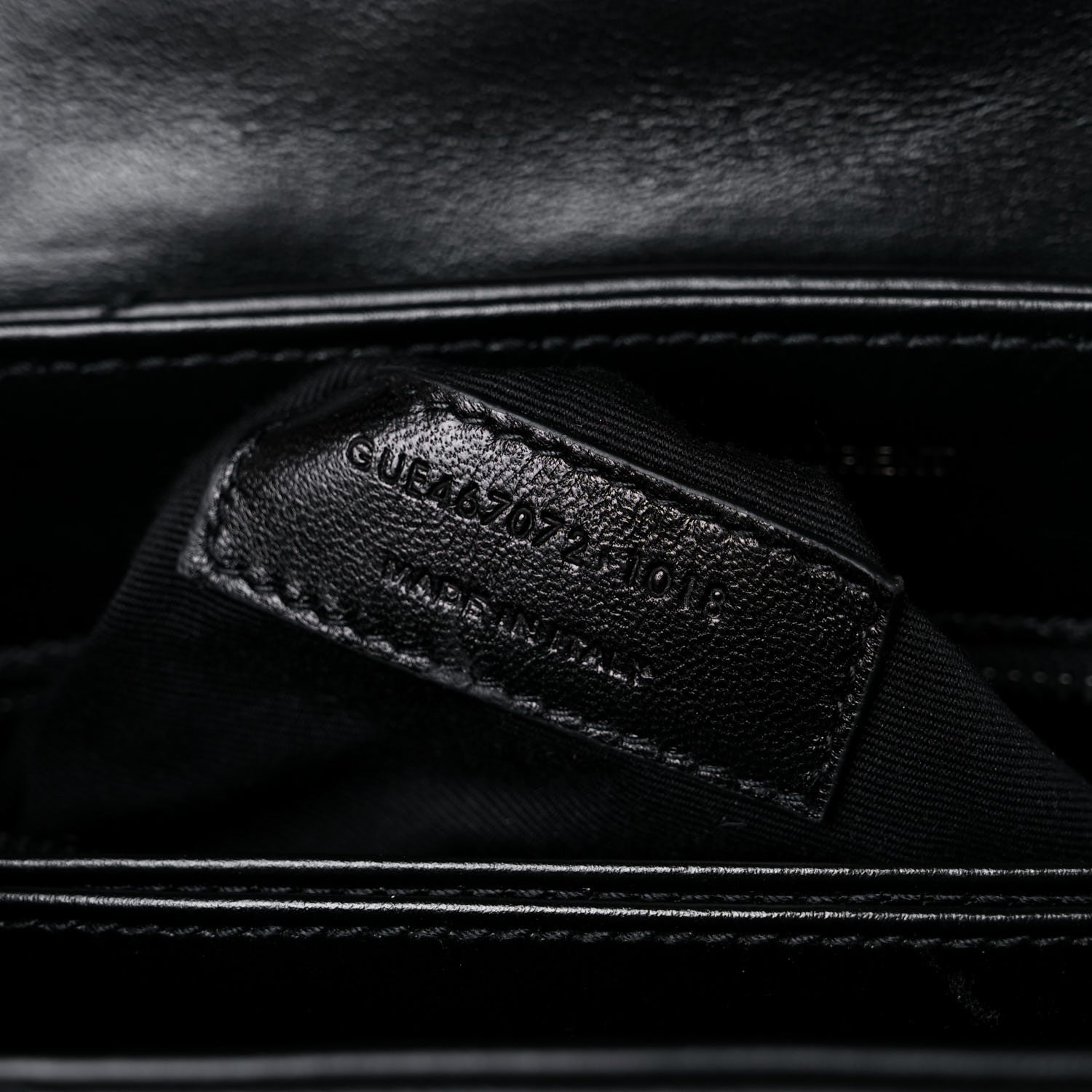 Saint Laurent Calfskin Y Quilted Monogram Toy Loulou Crossbody Bag Black 8 of 10