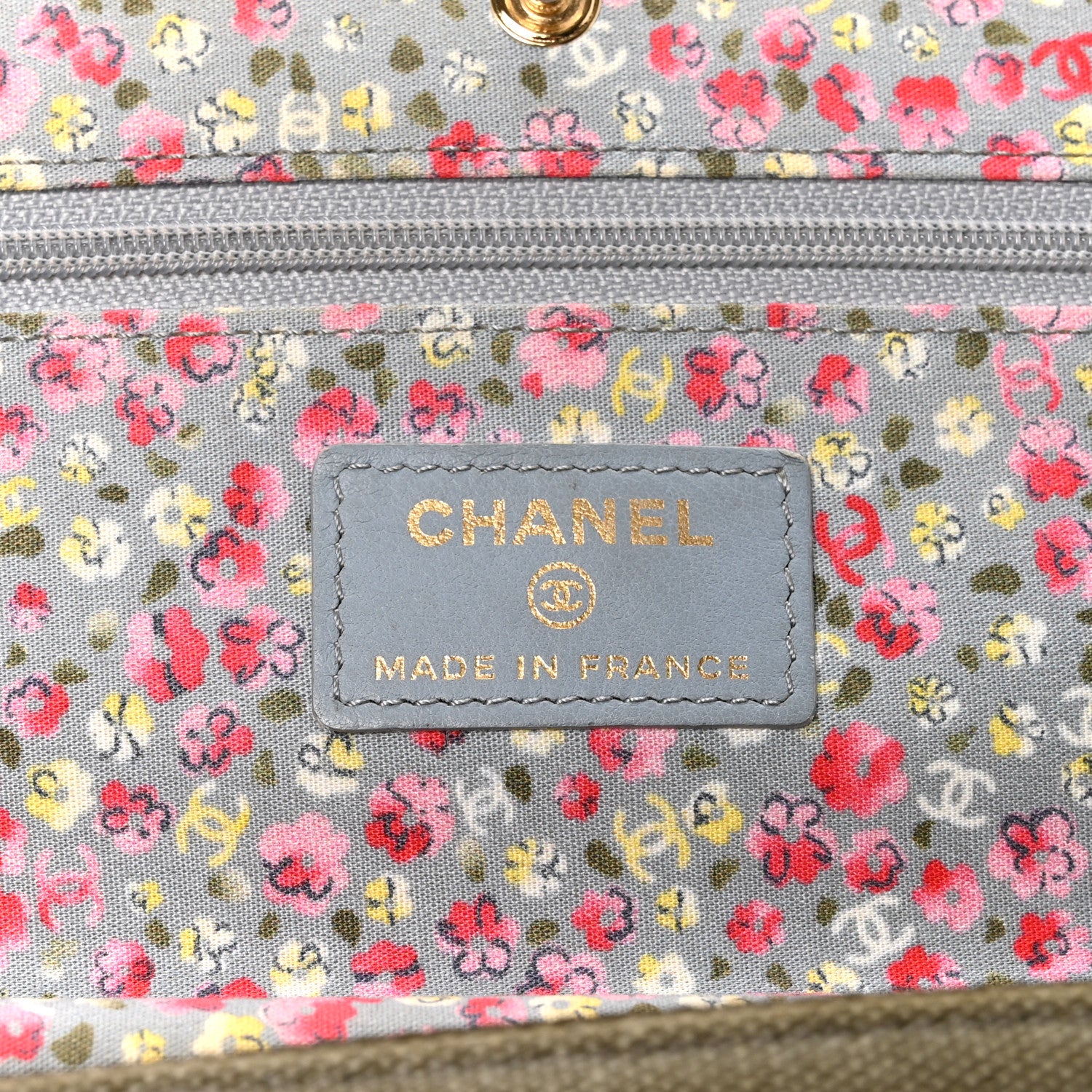 Chanel Canvas Quilted Coco Cuba Charms Wallet on Chain WOC Khaki 6 of 14