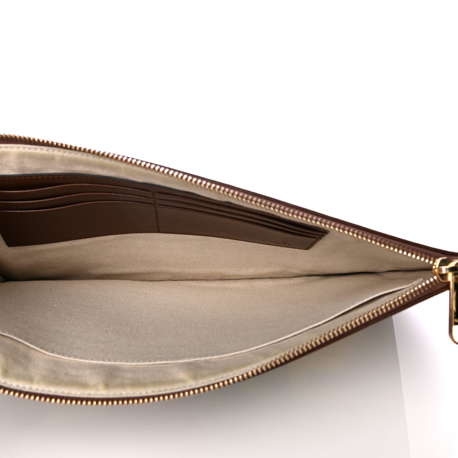 Gucci GG Supreme Monogram Fake/Not Interlocking G Documents Holder Beige Brown Sugar 5 of 10