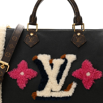 Louis Vuitton Calfskin Monogram Teddy Speedy Bandouliere 30 Black 7 of 11