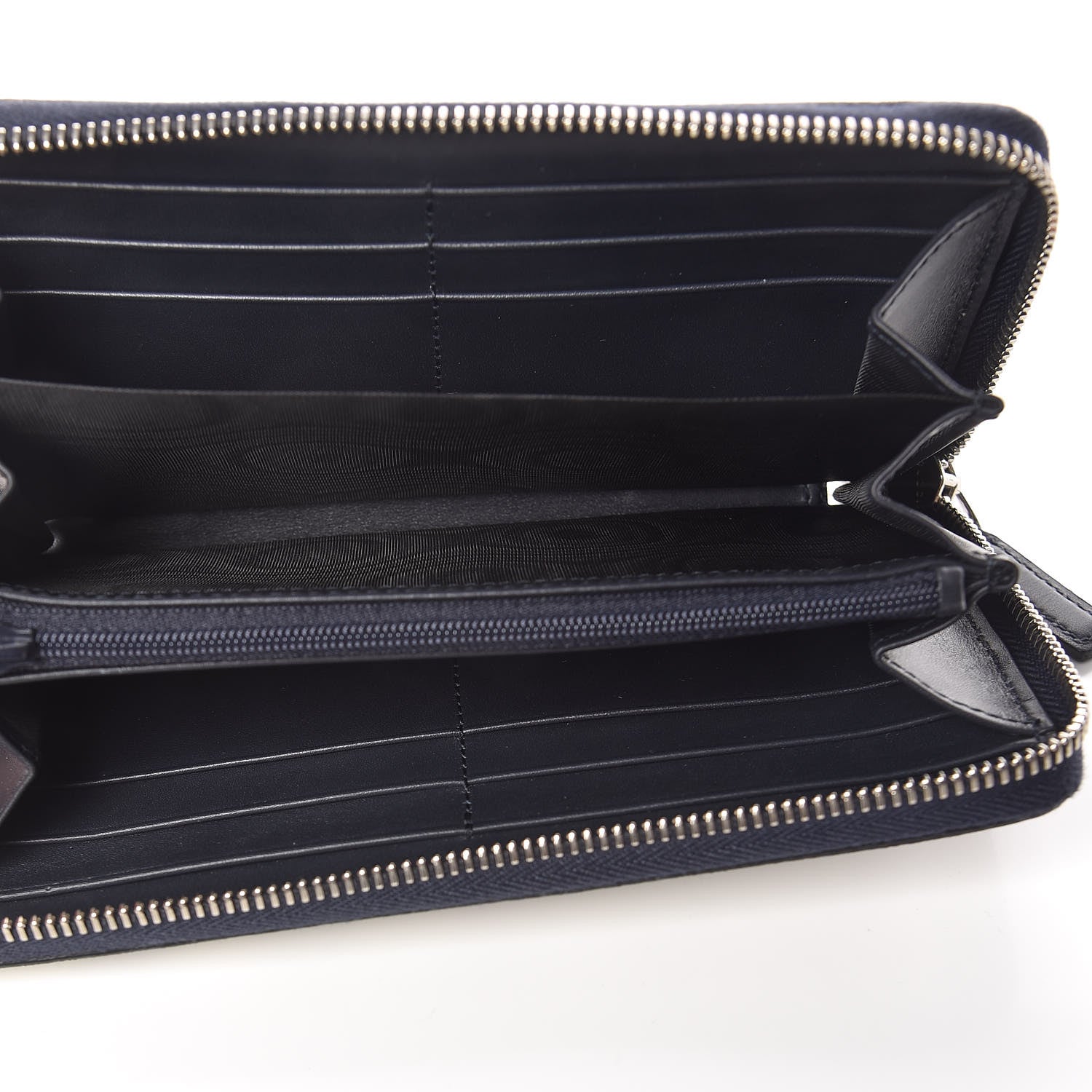Gucci GG Supreme Monogram Web Zip Around Wallet Beige Blue 5 of 7