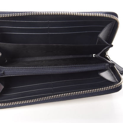 Gucci GG Supreme Monogram Web Zip Around Wallet Beige Blue 5 of 7
