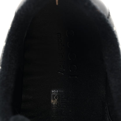 Gucci GG Supreme Monogram Miro Soft Calfskin Web Mens Screener Sneakers 8.5 Black Grey Sky 8 of 10