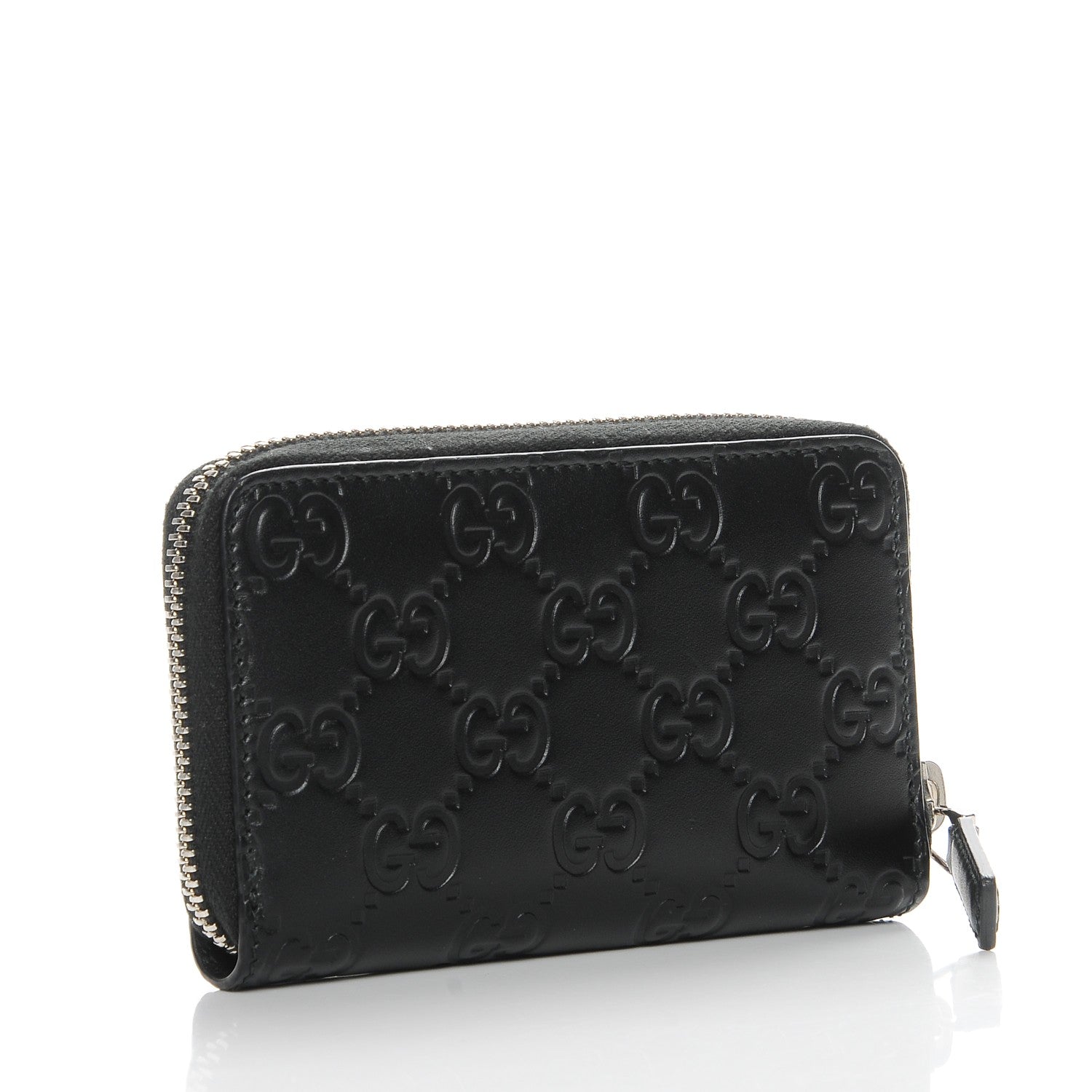 Gucci Guccissima Zip Around Card Case Black 3 of 8
