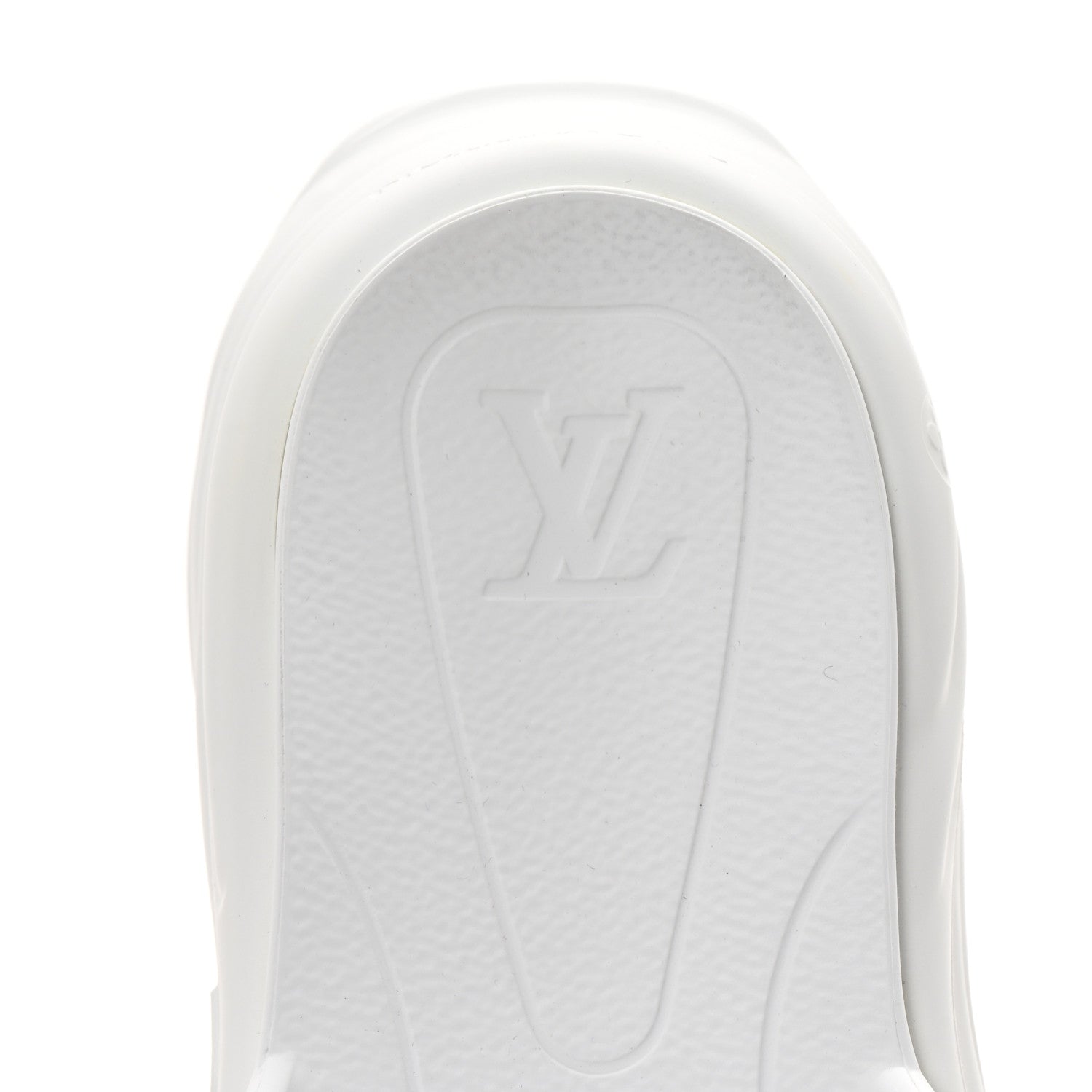 Louis Vuitton Rubber Embossed Monogram Pool 55 Flat Comfort Mule 39 White 9 of 9