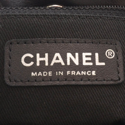 Chanel Canvas Chevron Large Tote Black 5 of 8