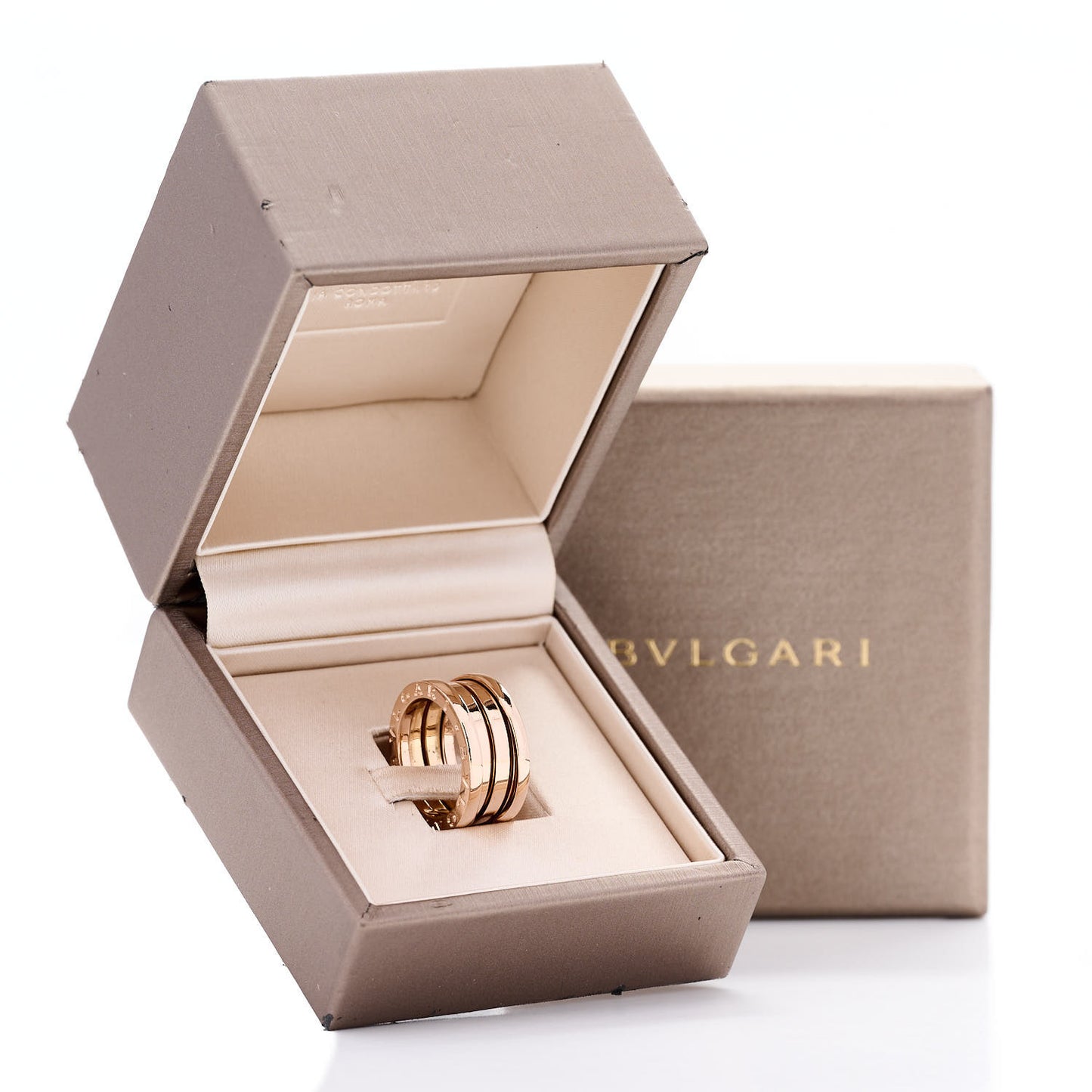 18K Rose Gold B.Zero1 Three-Band Ring 48 4.5