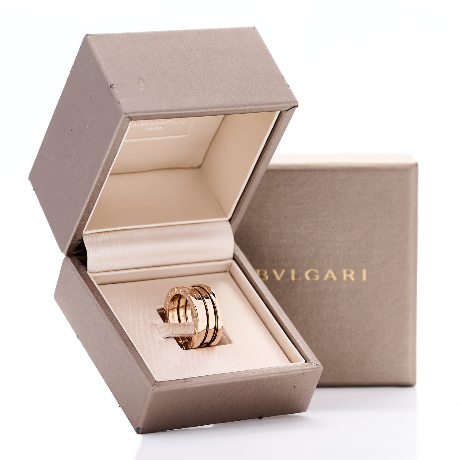 Bulgari 18K Rose Gold B.Zero1 Three-Band Ring 48 4.5 7 of 7