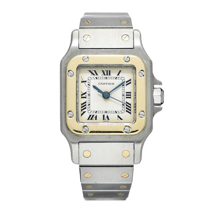Cartier Stainless Steel 18K Yellow Gold 24mm Santos De Cartier Galbee Automatic Watch 1 of 7