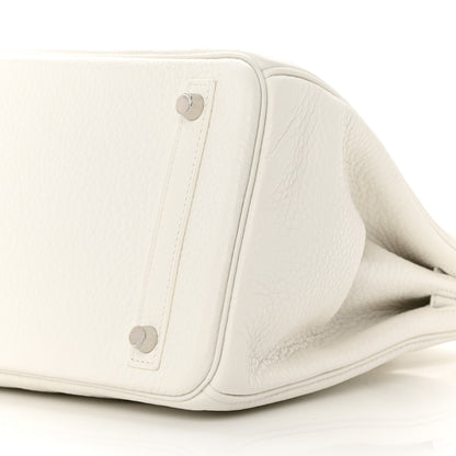 Hermes Taurillon Clemence Birkin 30 White 9 of 18