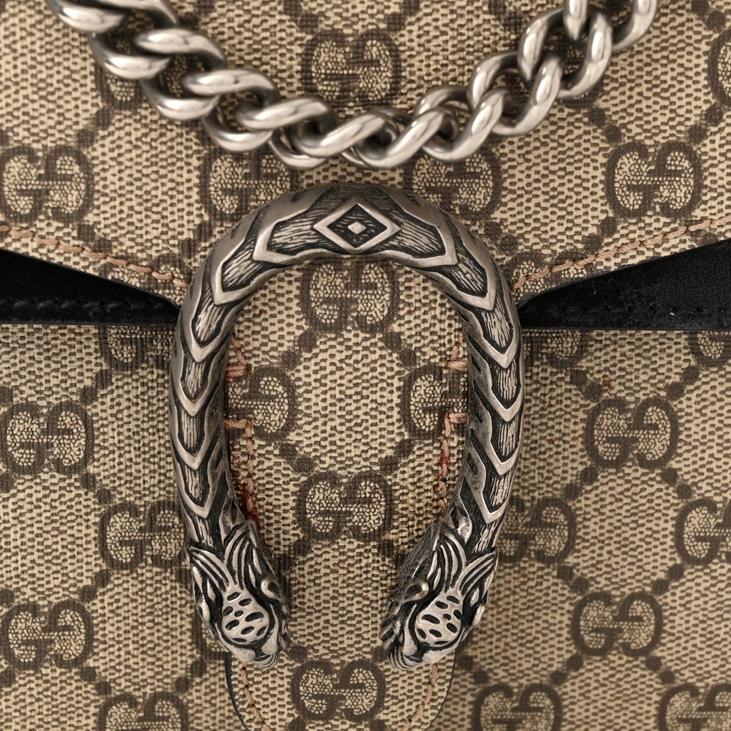 GG Supreme Monogram Mini Dionysus Shoulder Bag Black