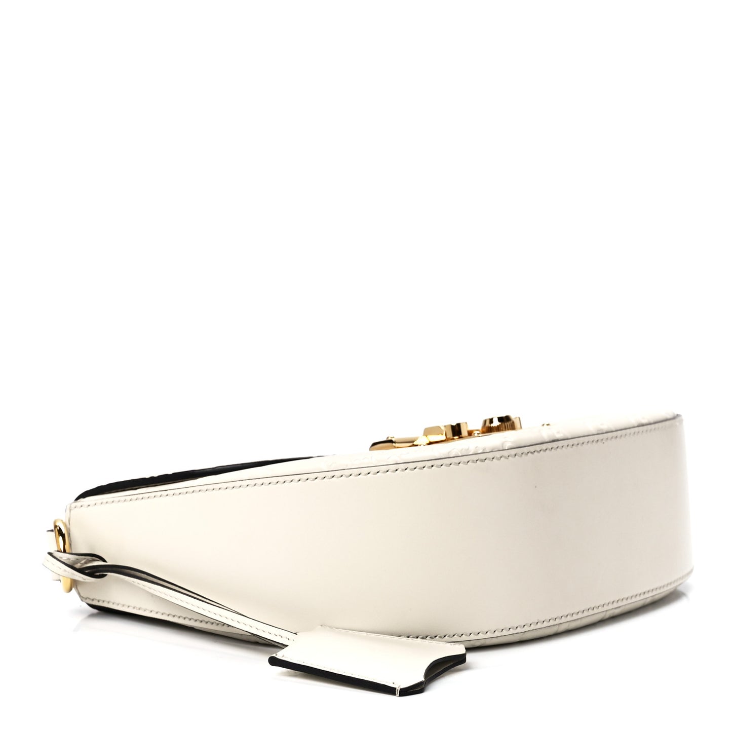 Guccissima Web Medium Padlock Messenger Shoulder Bag White