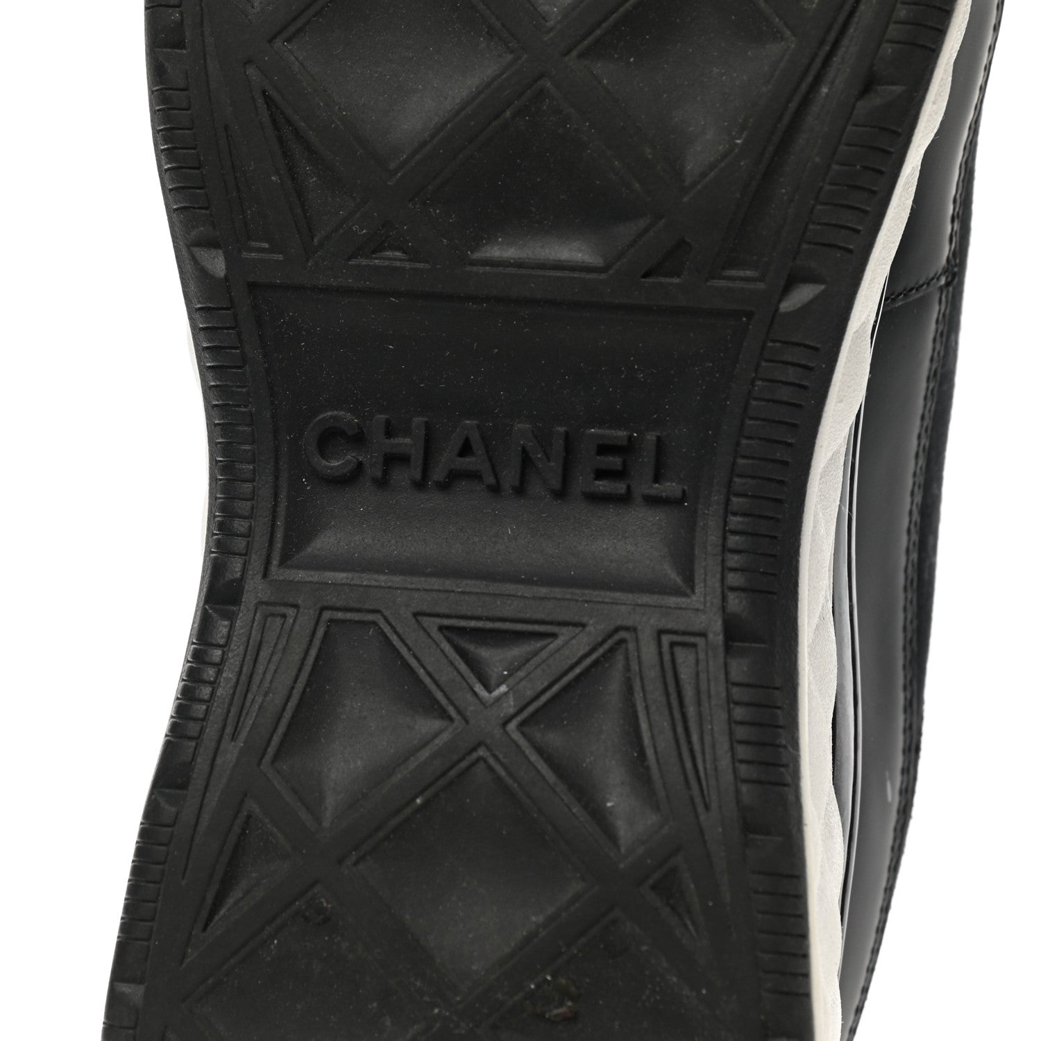 Chanel Velvet Calfskin Mixed Fibers CC Sneakers 38 Black 6 of 11