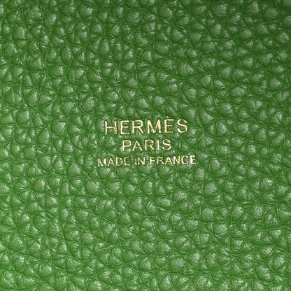 Hermes Taurillon Clemence Picotin Lock 22 MM Vert Yucca 6 of 12