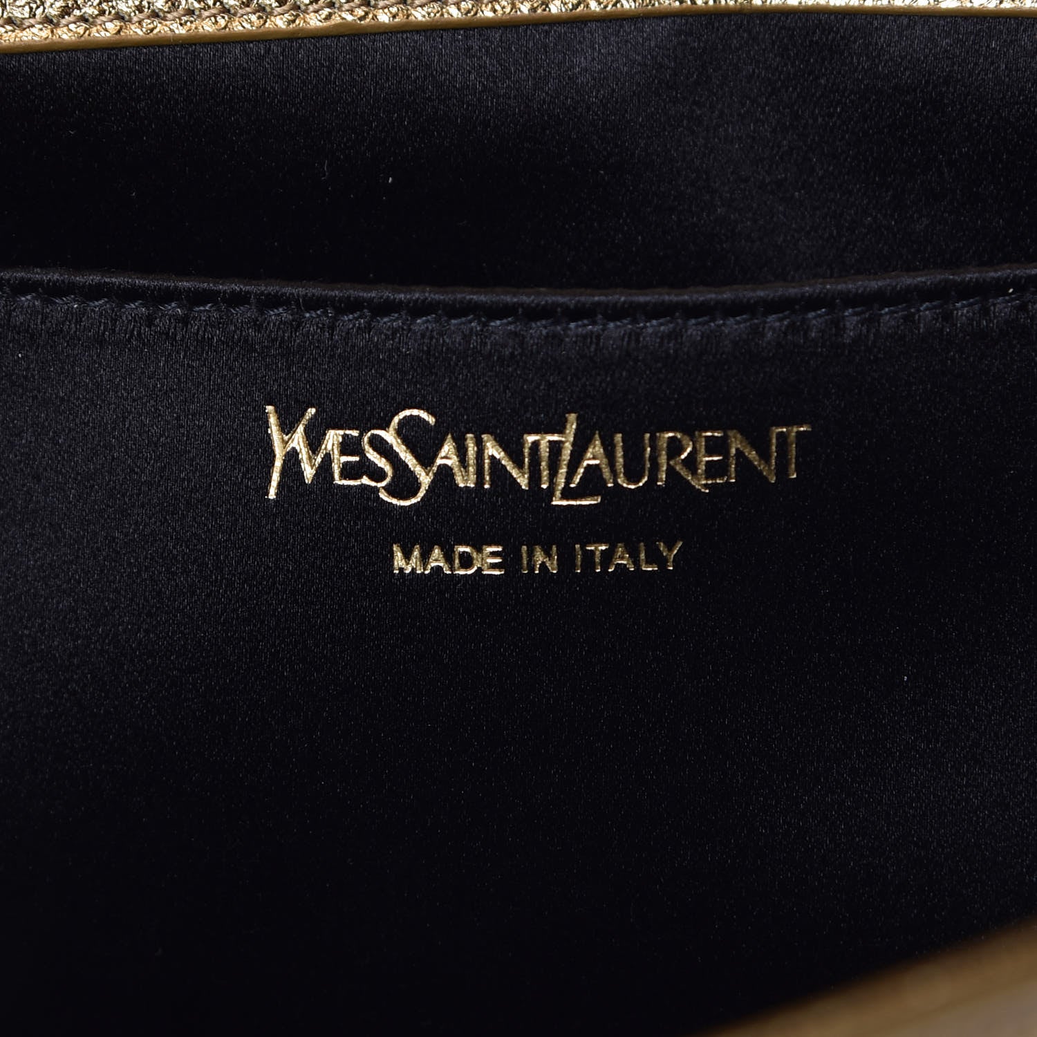 Saint Laurent Metallic Calfskin Monogram Large Belle De Jour Clutch Gold 8 of 10